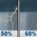 Memorial Day: A chance of showers and thunderstorms, then showers likely and possibly a thunderstorm after 1pm. Mostly cloudy, with a high near 83. Chance of precipitation is 60%. Memorial Day: A chance of showers and thunderstorms, then showers likely and possibly a thunderstorm after 1pm. Mostly cloudy, with a high near 83. Chance of precipitation is 60%.
